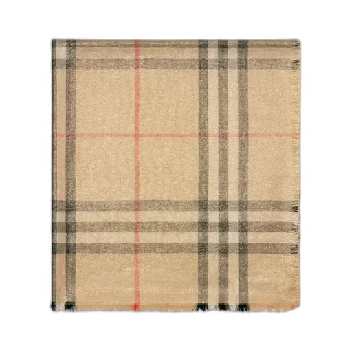 Checked Frayed-Edge Scarf