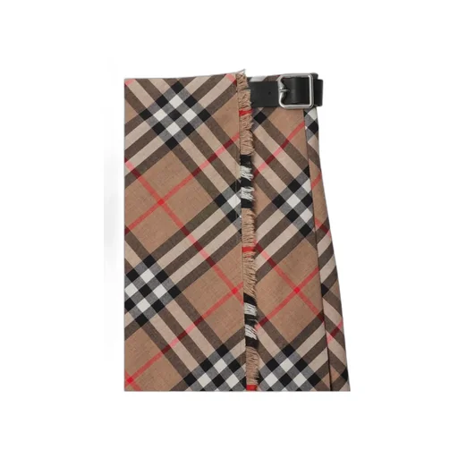 Checked Pleated Mini Skirt