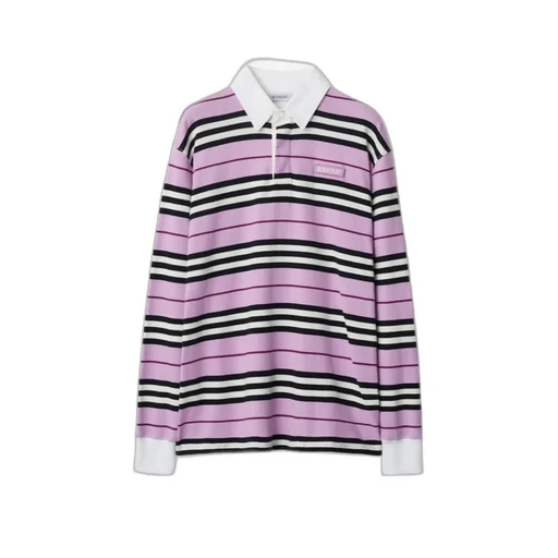 Striped Cotton Polo Top