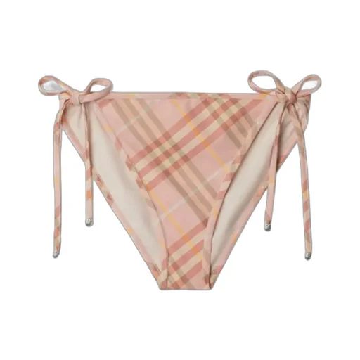 Check Printed Self-Tied Bikini Bottoms