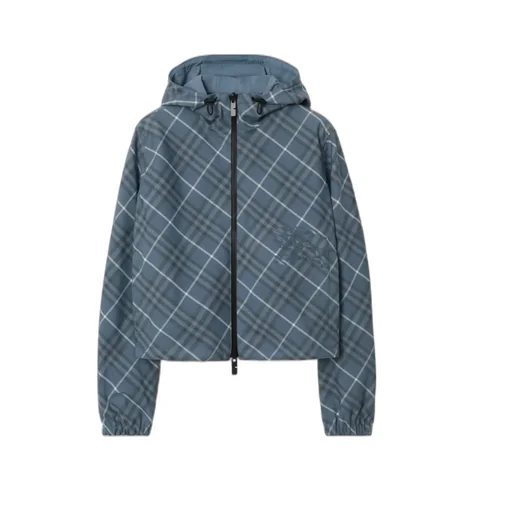 Reversible Checked Hooded Jacket