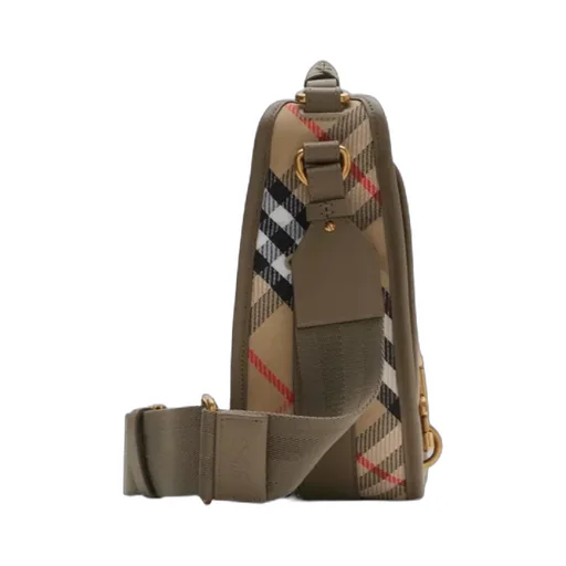 Small B Clip Checked Crossbody Bag