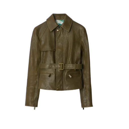 Belted Leather Jacket