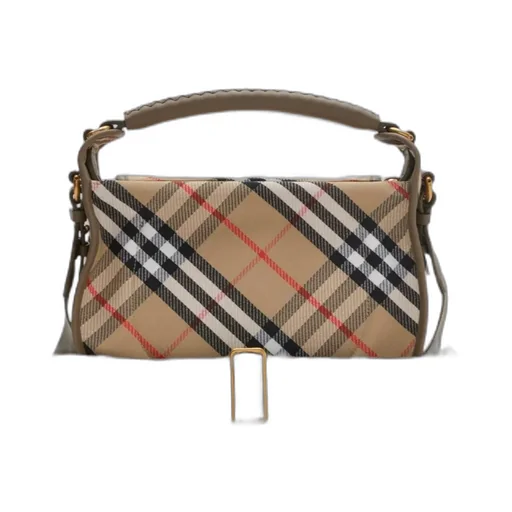 Small B Clip Checked Crossbody Bag