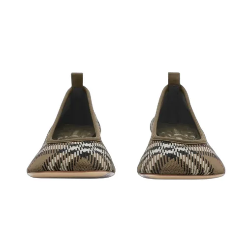 Checked Square-Toe Pumps