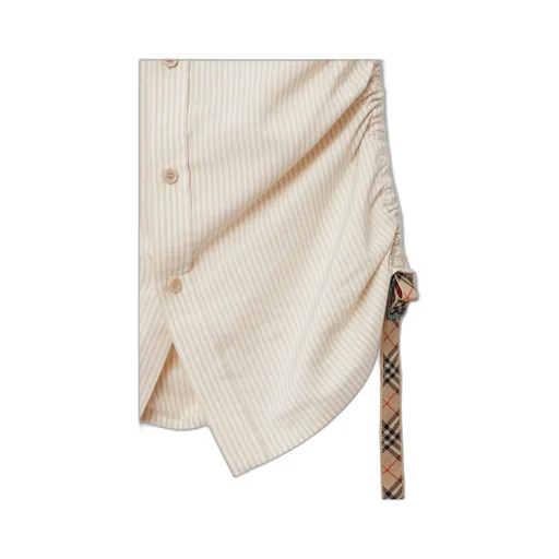 Striped Drawstring Hem Shirt