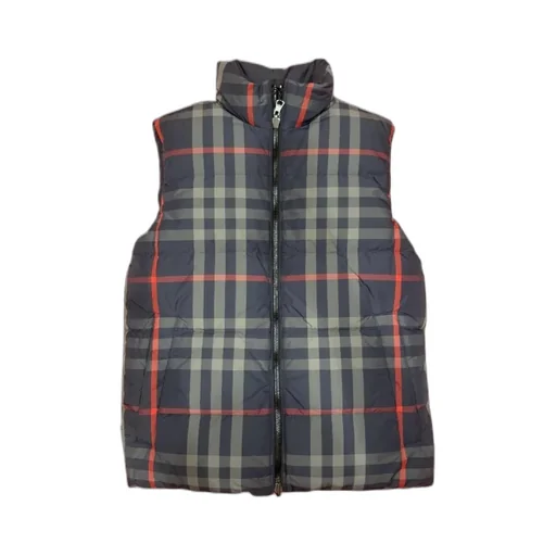 Checked Down Vest