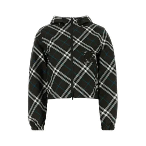 Checked Hooded Reversible Jacket