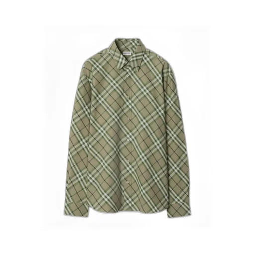 Long Sleeved Buttoned Checked Shirt