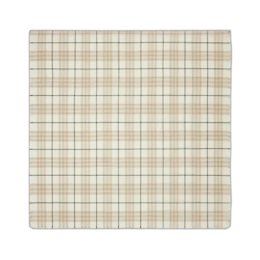 Checked Frayed-Edge Scarf