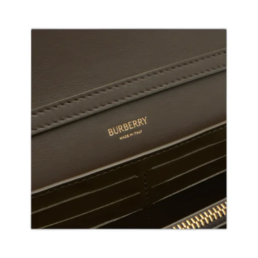 Checked Chain Strap Wallet