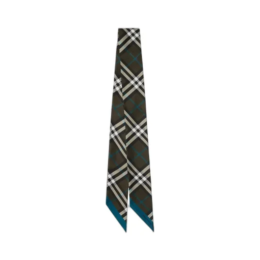 Check Printed Pointed-Tip Scarf