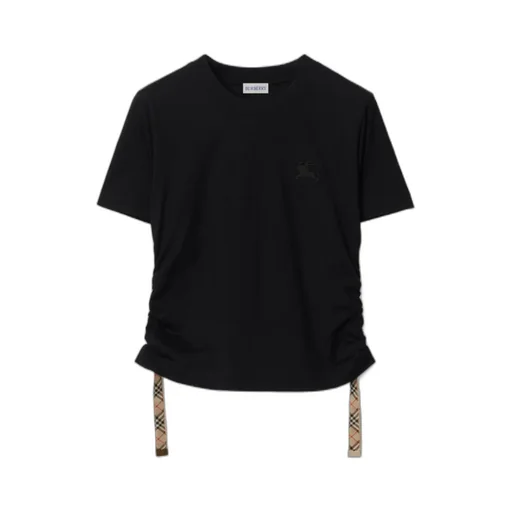 Ruched Detail Crewneck T-Shirt