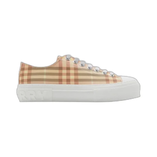 Checked Lace-Up Sneakers