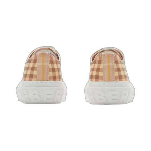 Checked Lace-Up Sneakers