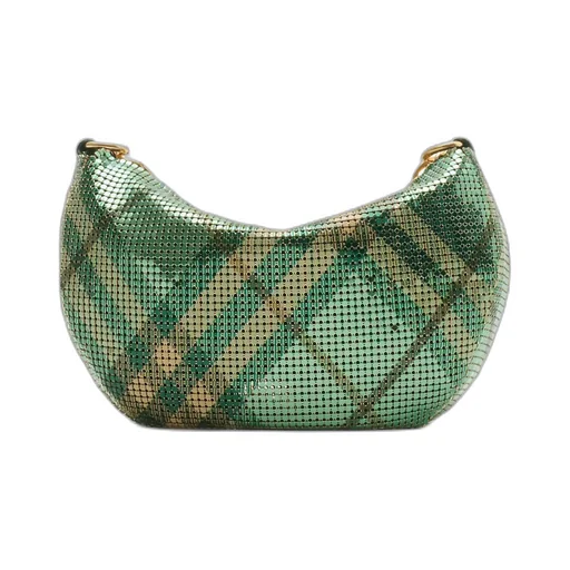Chainmail-Linked Checked Shoulder Bag