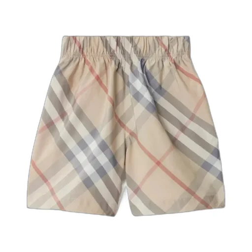 Mid-Rise Check-Printed Deck Shorts