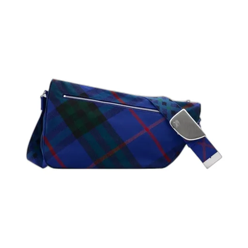 Shield Tartan-Check Zipped Shoulder Bag