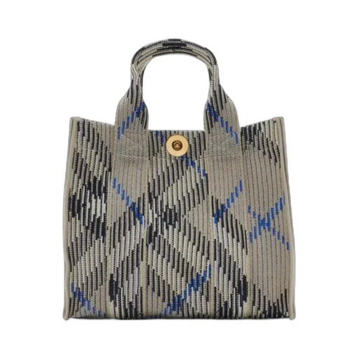 Mini Checked Knitted Top Handle Bag