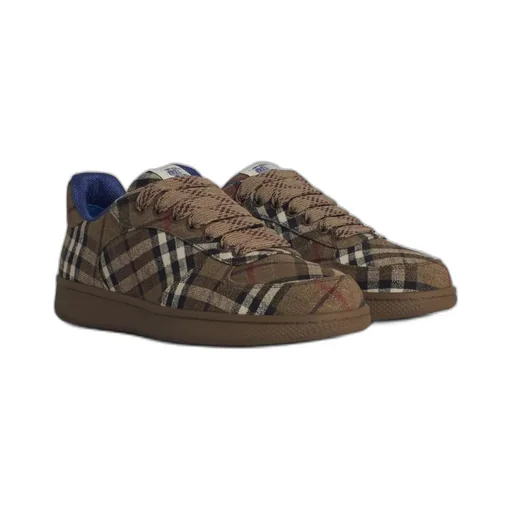 Checked Lace-Up Sneakers