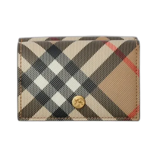 Vintage-Check Foldover-Top Wallet