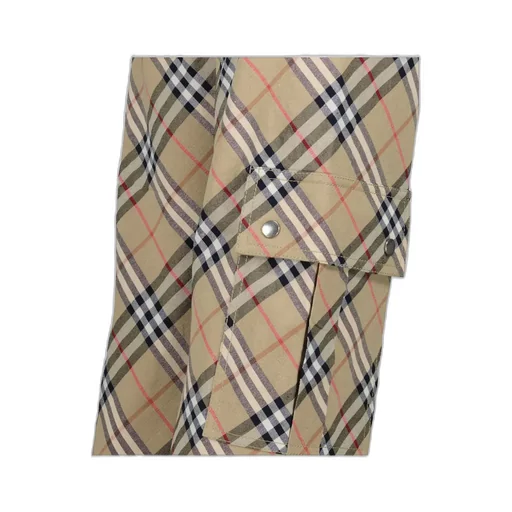 Straight-Leg Checked Cargo Pants