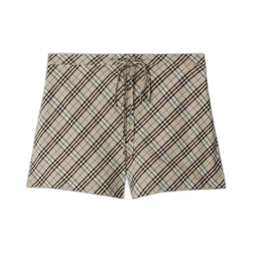 Vintage Check Drawstring Shorts