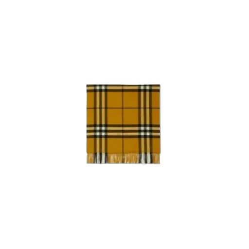 Checked Fringed-Edge Scarf