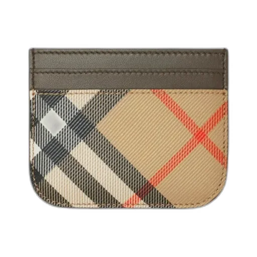 Vintage-Check Rectangle Shape Cardholder