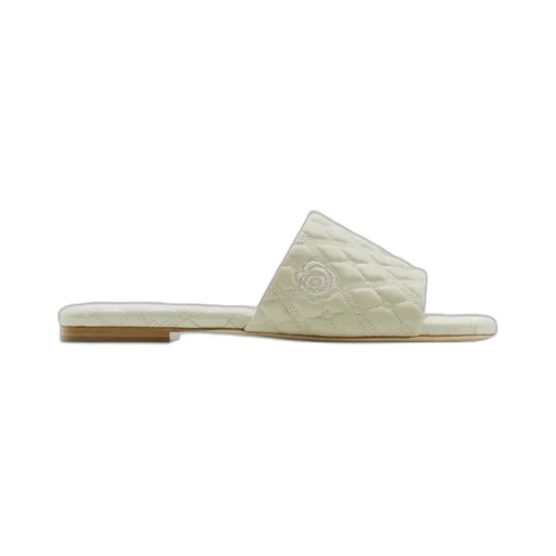 Quilted Leather Flat Sandals
