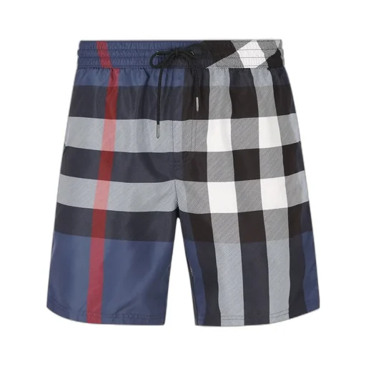 Checked Drawstring Swim Shorts