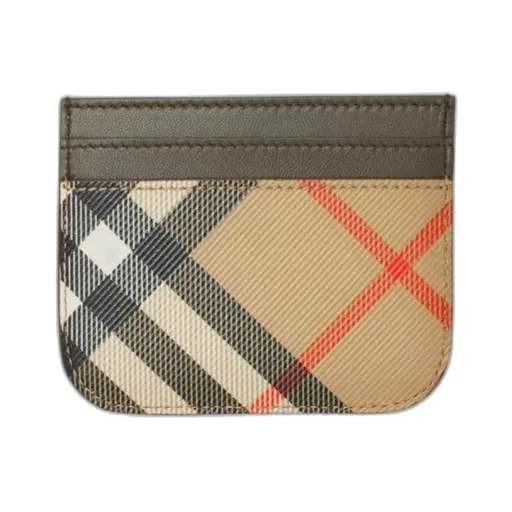 Vintage-Check Rectangle Shape Cardholder
