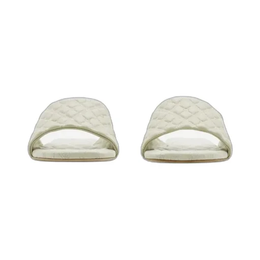 Quilted Leather Flat Sandals