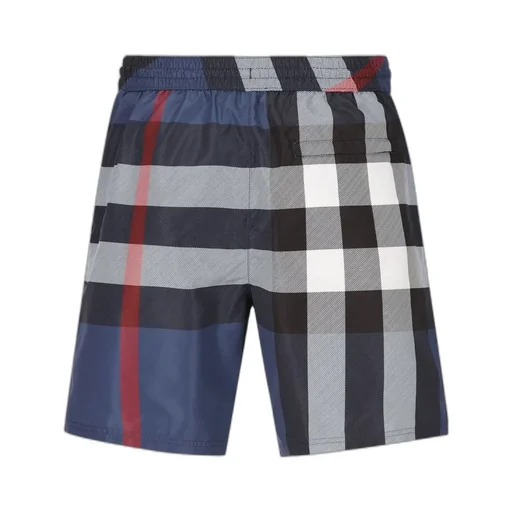 Checked Drawstring Swim Shorts