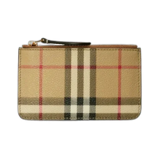 Check Printed Zipped Wallet