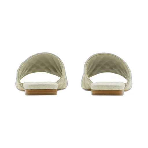 Quilted Leather Flat Sandals