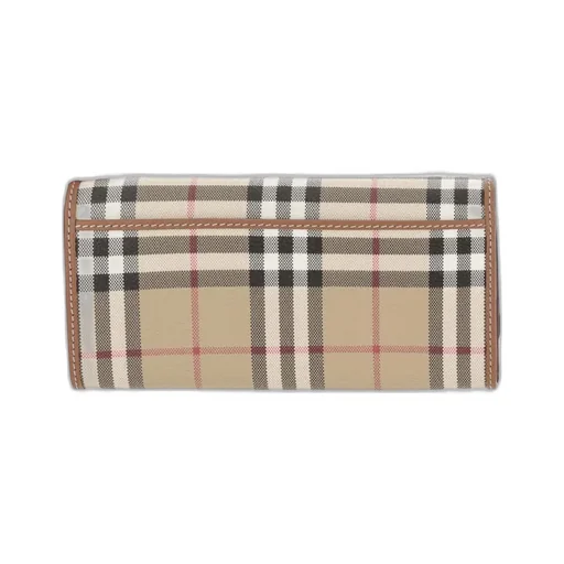 Logo Plaque Checked Wallet