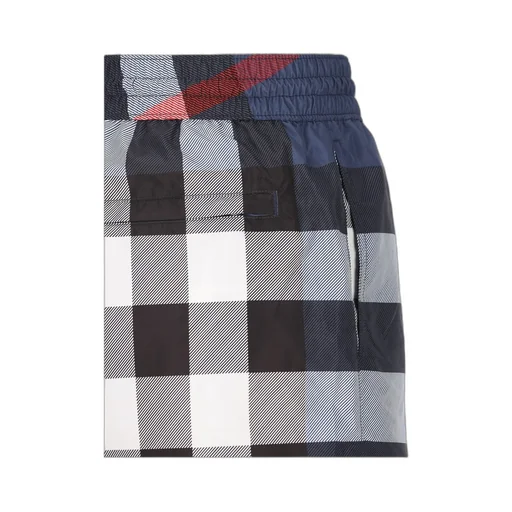 Checked Drawstring Swim Shorts
