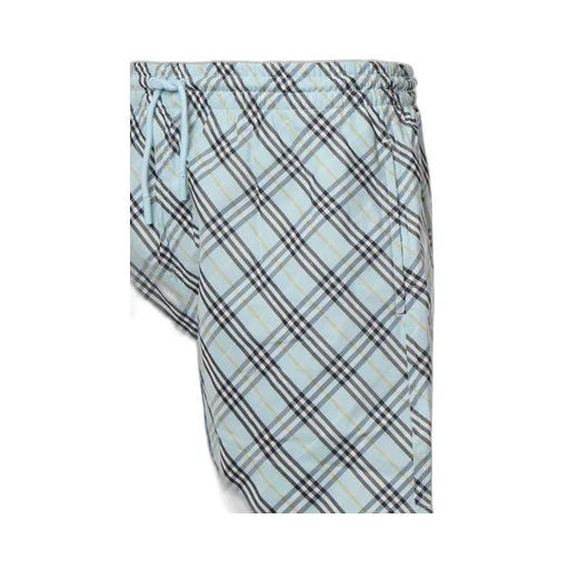 Check Printed Drawstring Swim Shorts