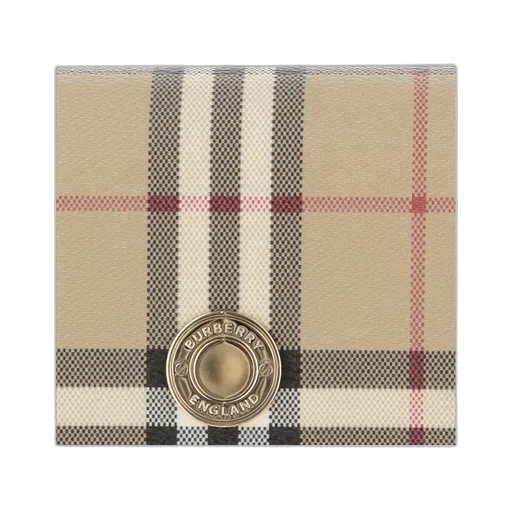 Logo Plaque Checked Wallet