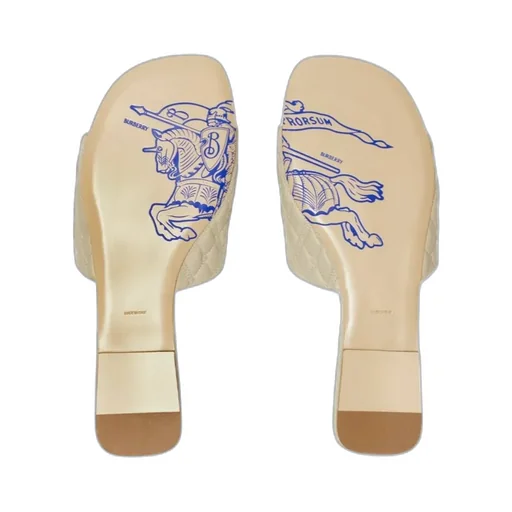Quilted Leather Flat Sandals