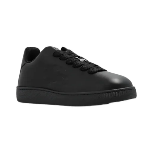 Box Logo Embossed Lace-Up Sneakers