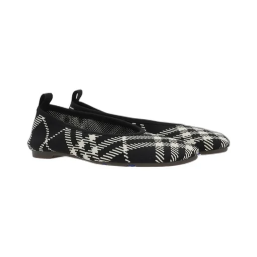 Checked Knitted Baby Ballerinas