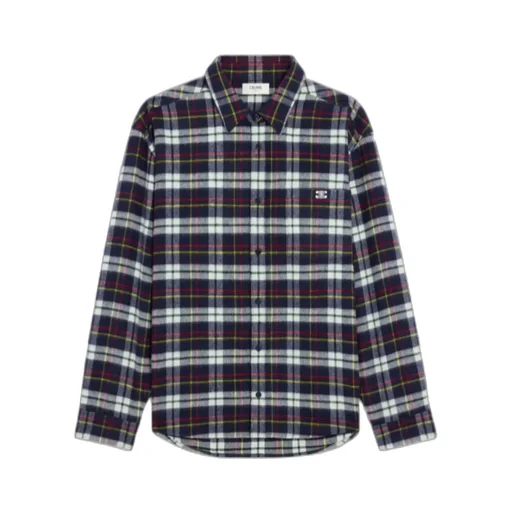 Relaxed Shirt In Brushed Checked Wool