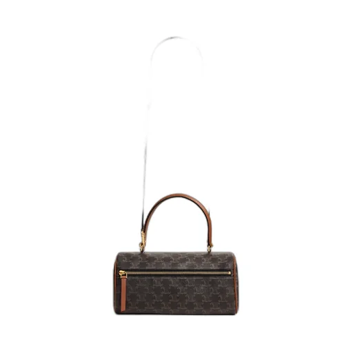 Cylinder Bag In Triomphe Canvas And Calfskin