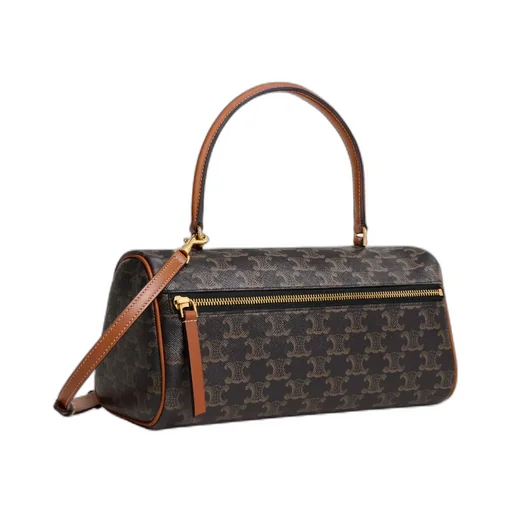 Cylinder Bag In Triomphe Canvas And Calfskin