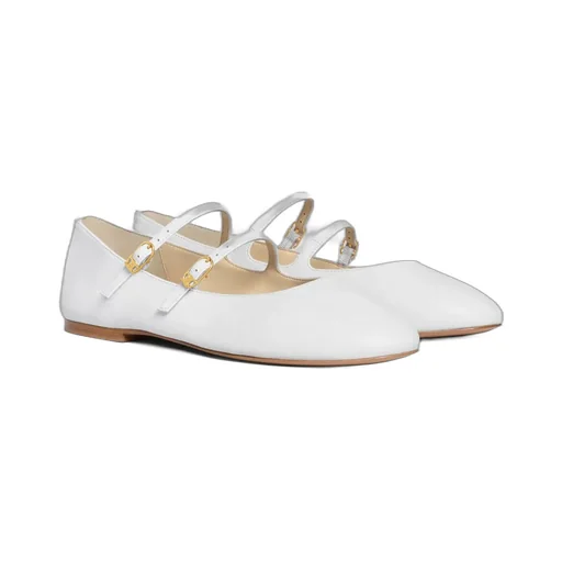 Celine Double Strap Ballerinas In Lambskin