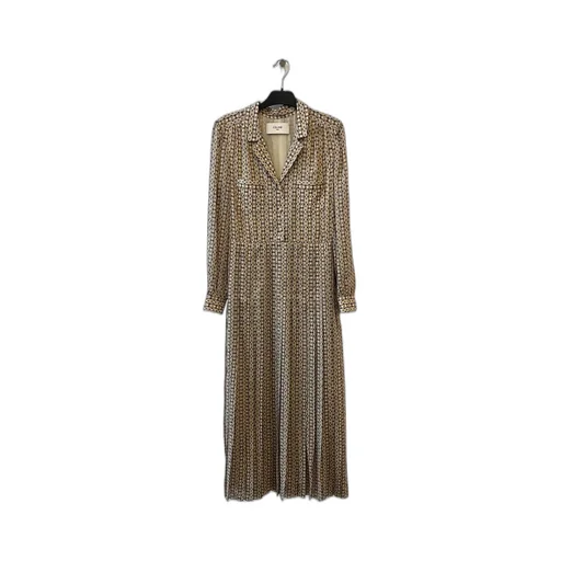 Long Shirt Dress In Wool Silk Etamine