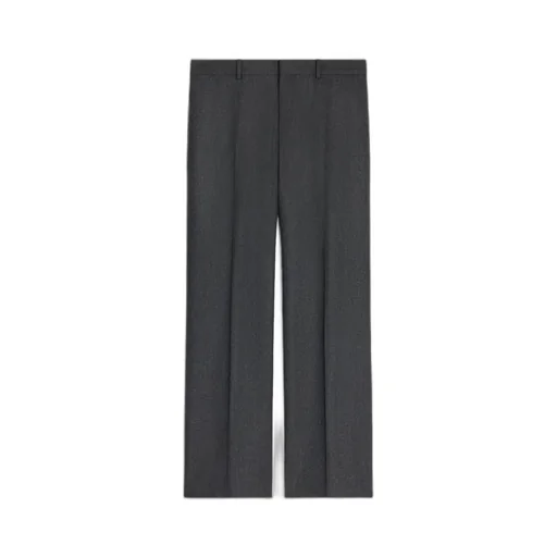 Striped Wool Flannel Trousers