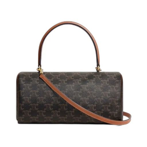 Cylinder Bag In Triomphe Canvas And Calfskin